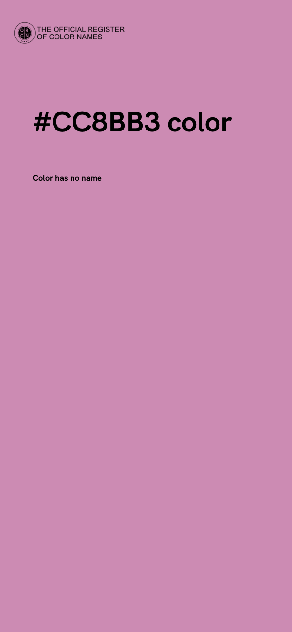 #CC8BB3 color image