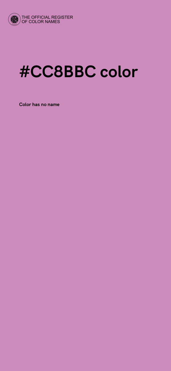 #CC8BBC color image
