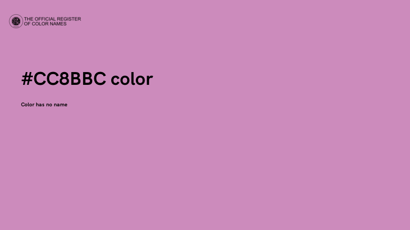 #CC8BBC color image