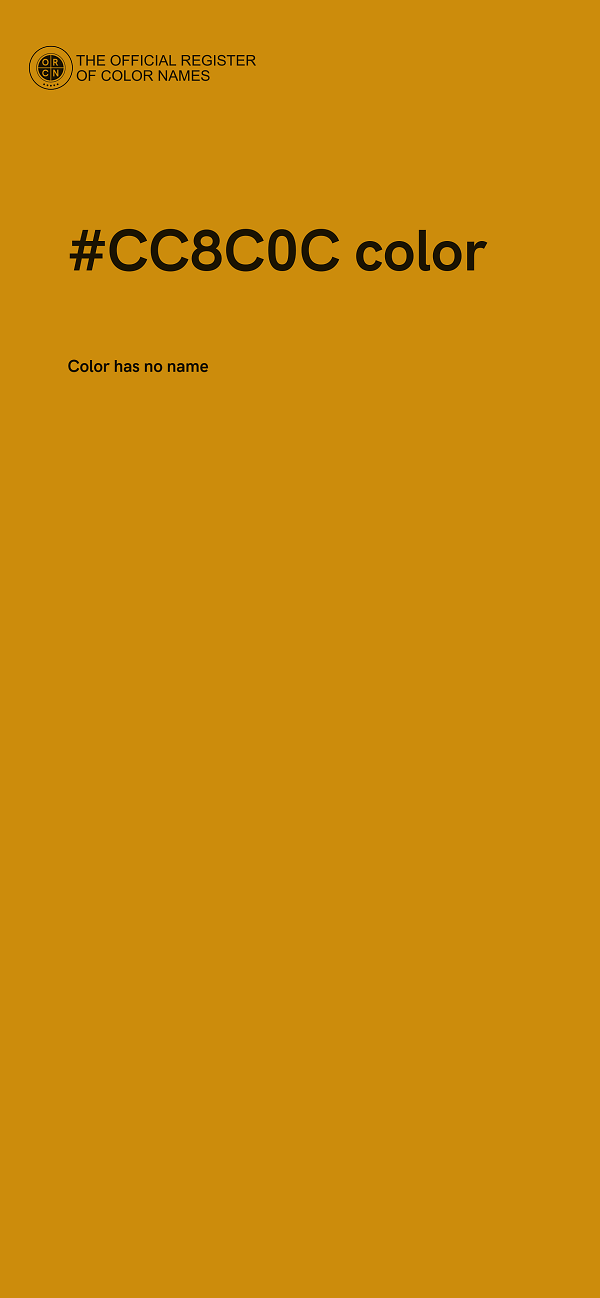 #CC8C0C color image