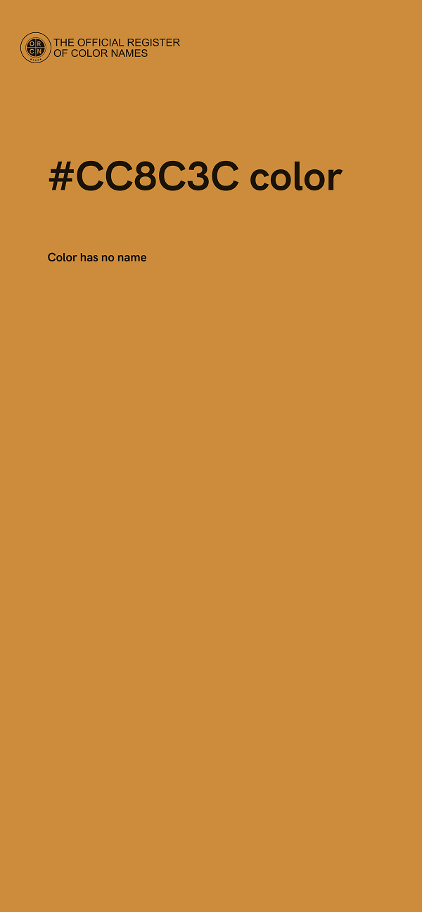#CC8C3C color image