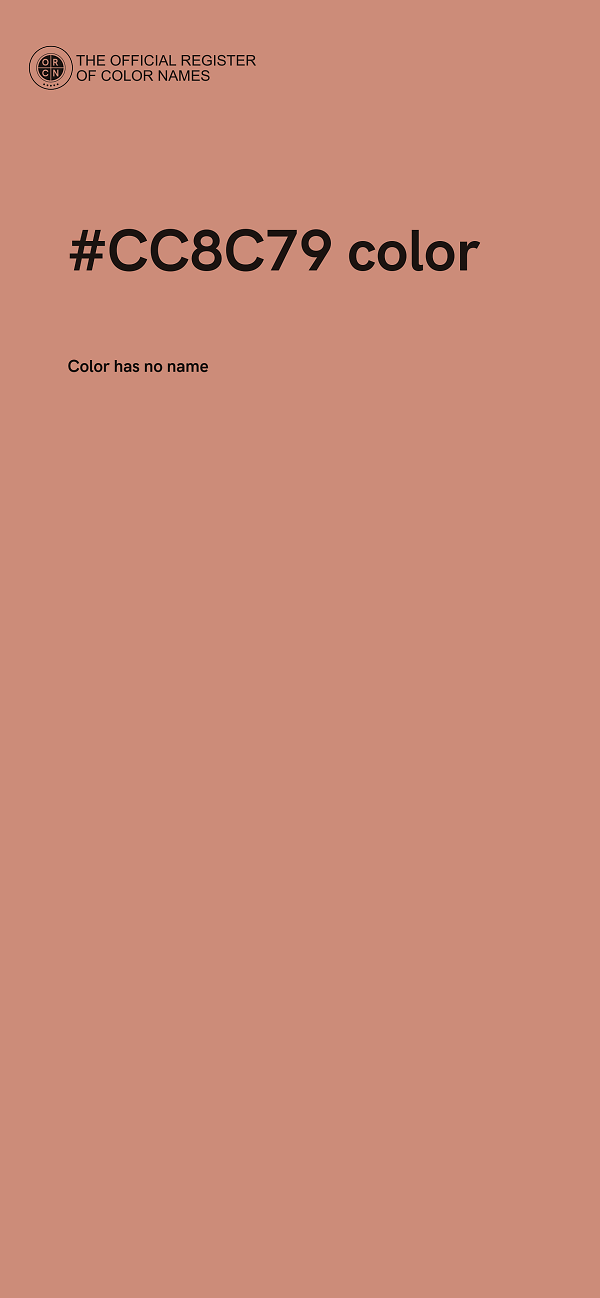 #CC8C79 color image
