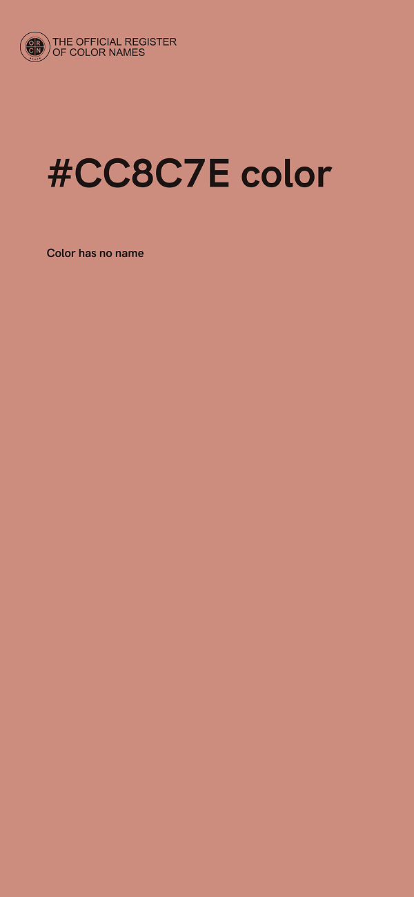 #CC8C7E color image