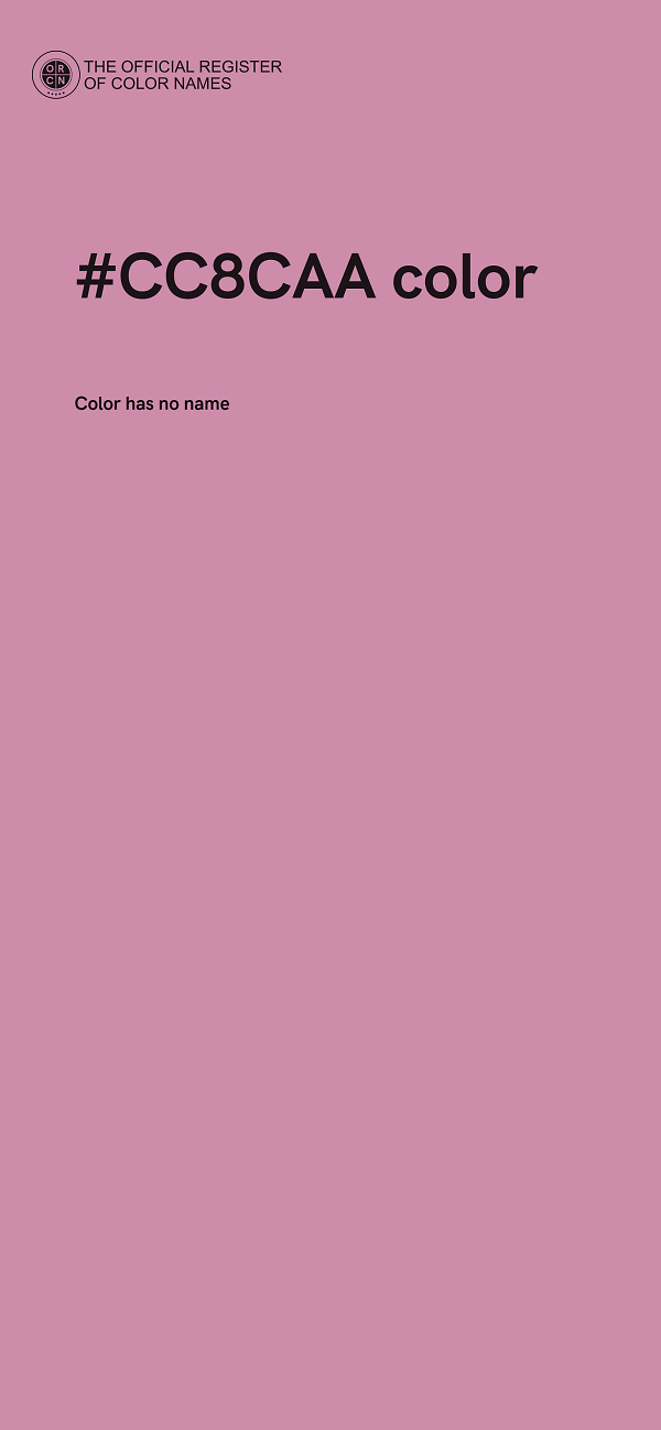 #CC8CAA color image
