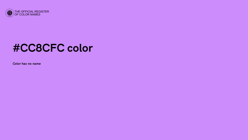 #CC8CFC color image