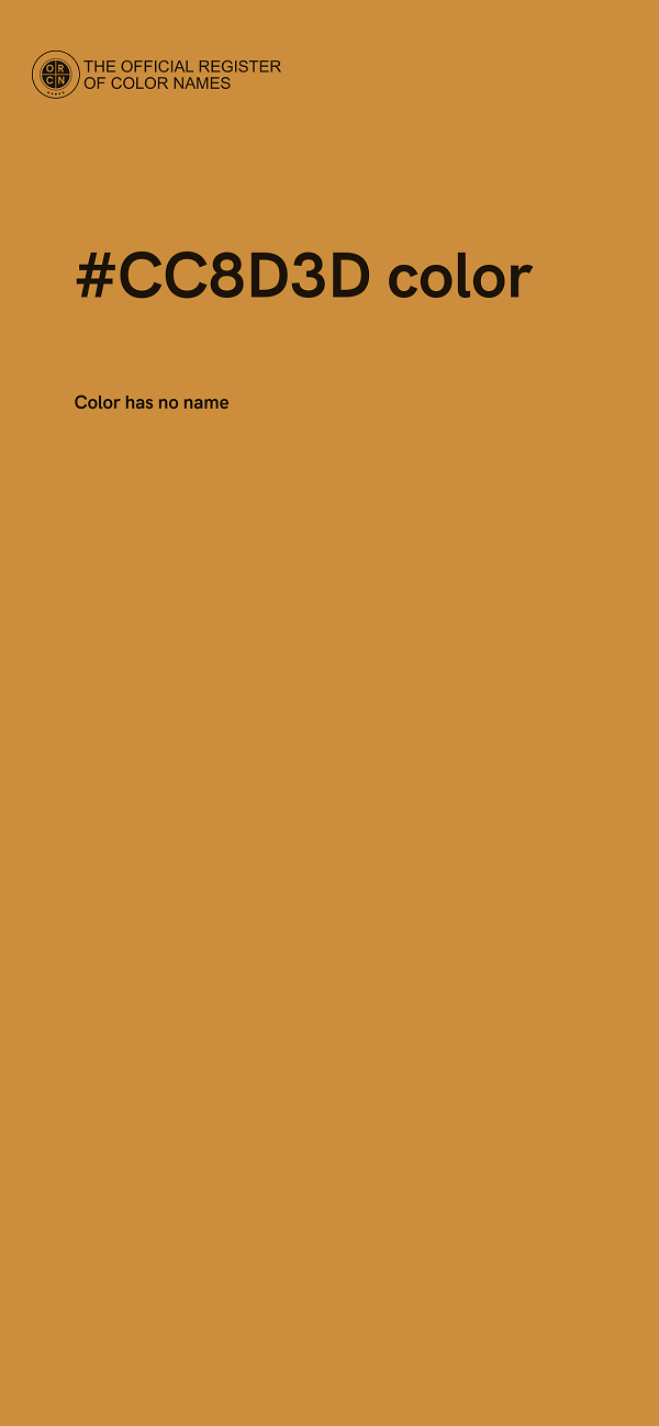 #CC8D3D color image