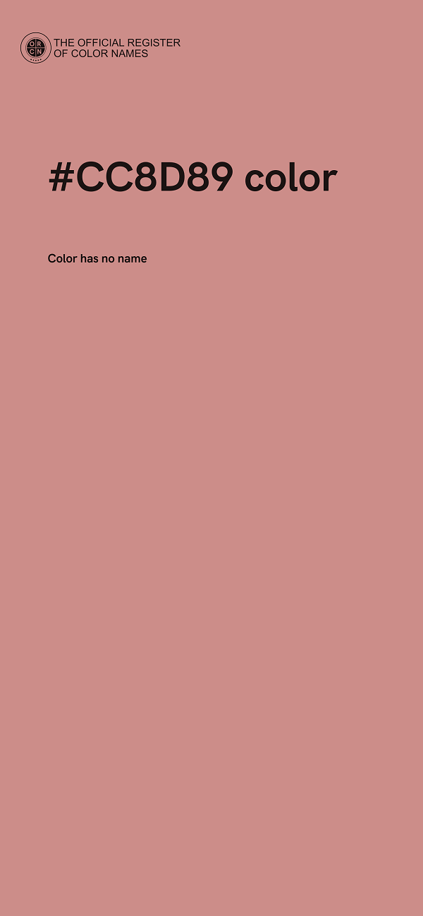 #CC8D89 color image