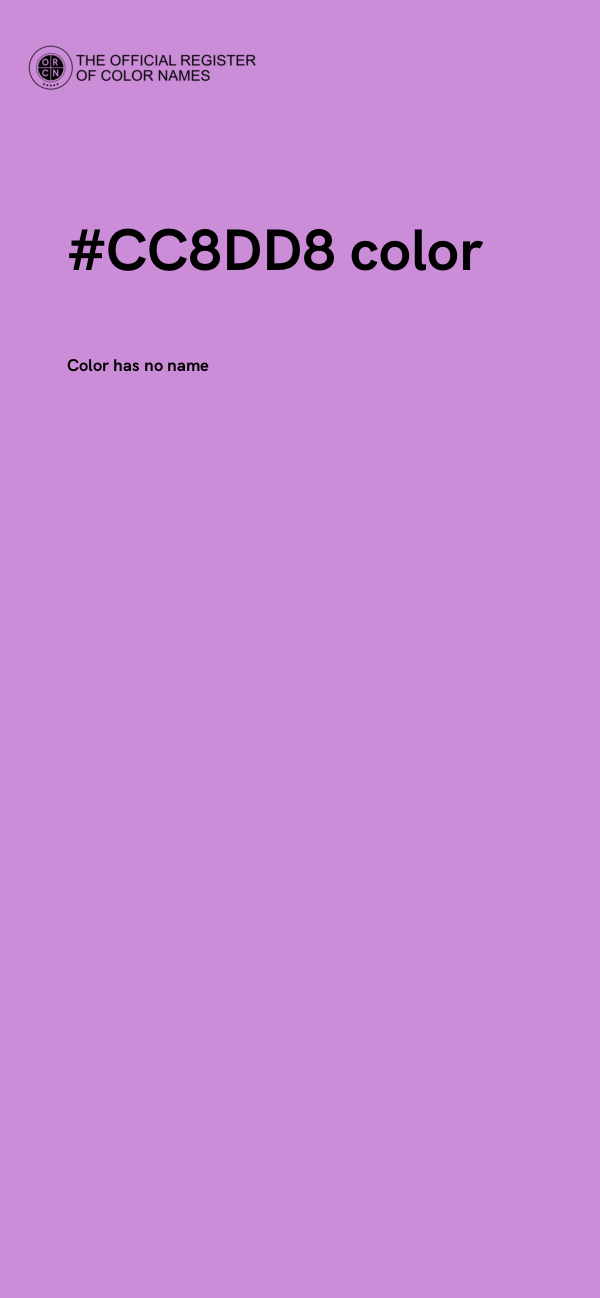 #CC8DD8 color image