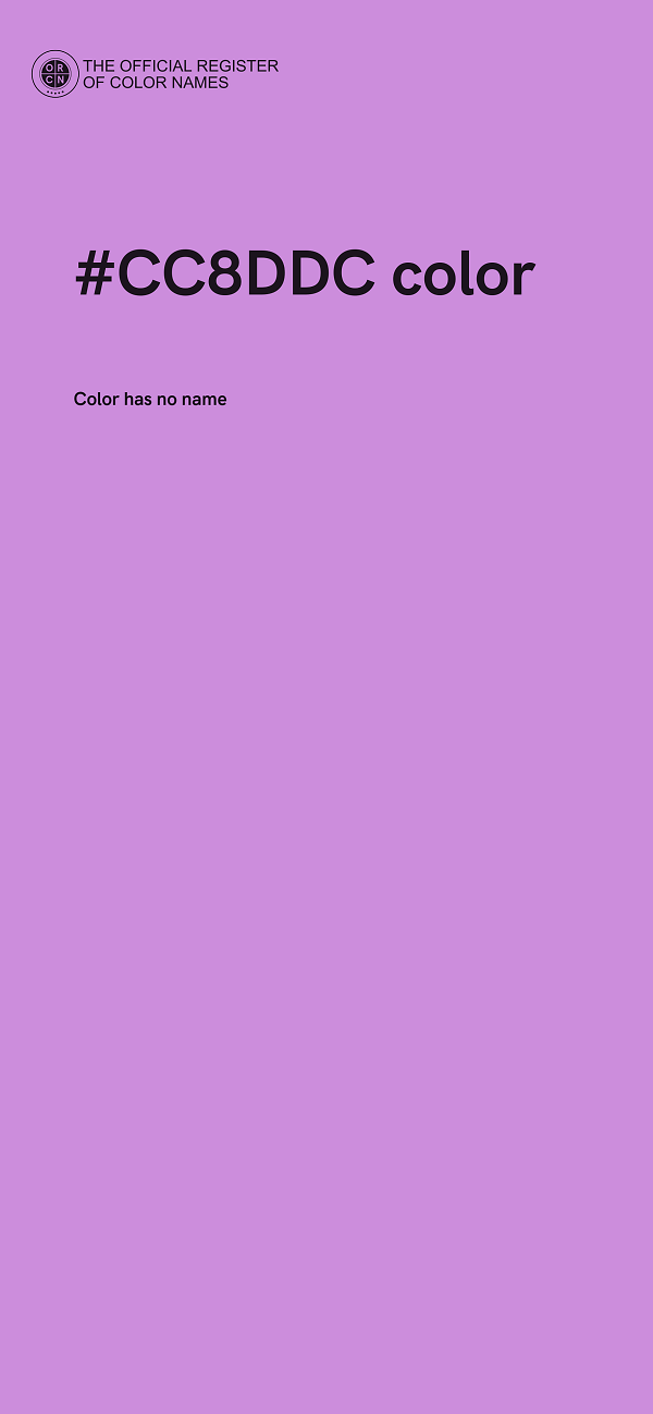 #CC8DDC color image