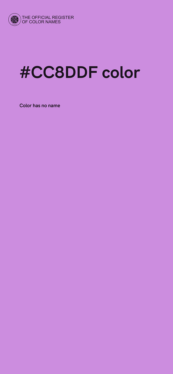 #CC8DDF color image