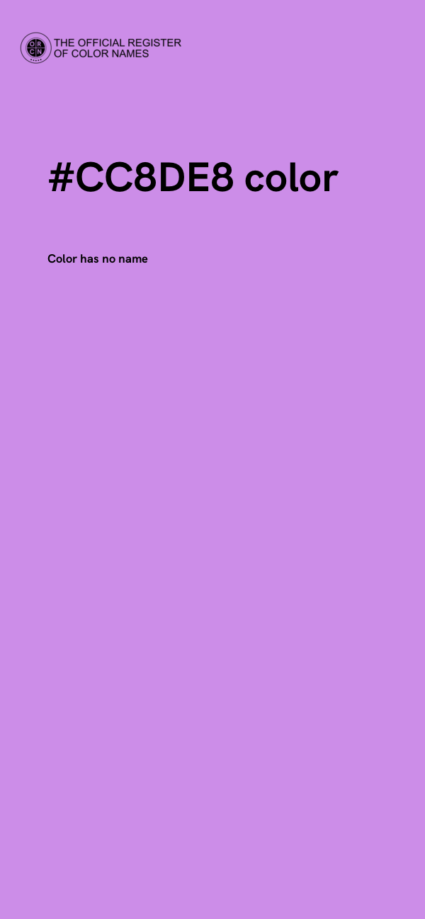 #CC8DE8 color image