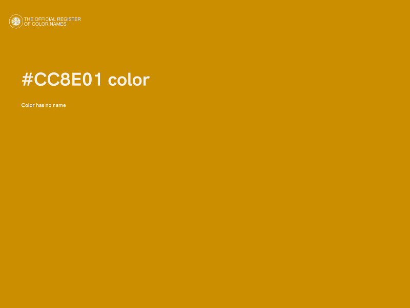 #CC8E01 color image