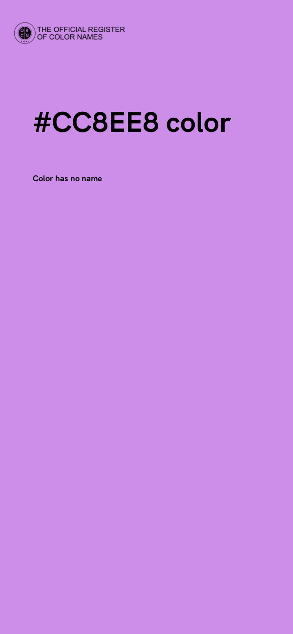 #CC8EE8 color image