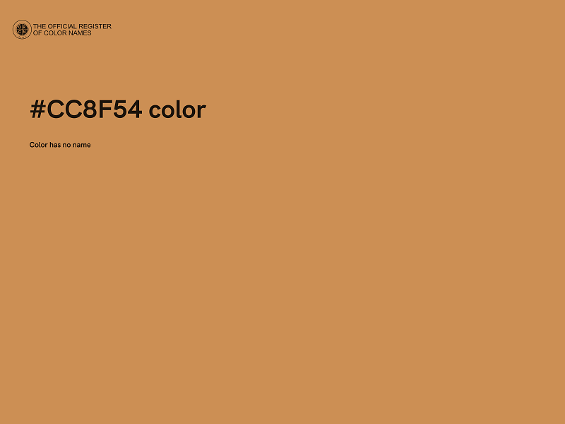 #CC8F54 color image