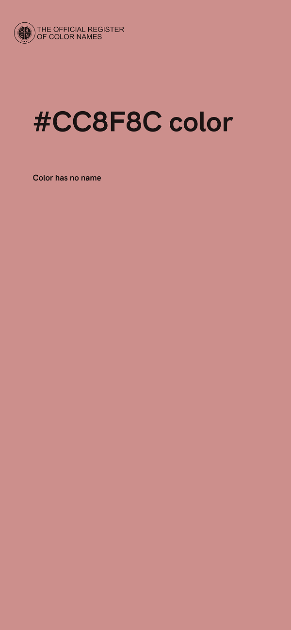 #CC8F8C color image