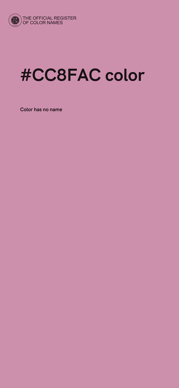 #CC8FAC color image