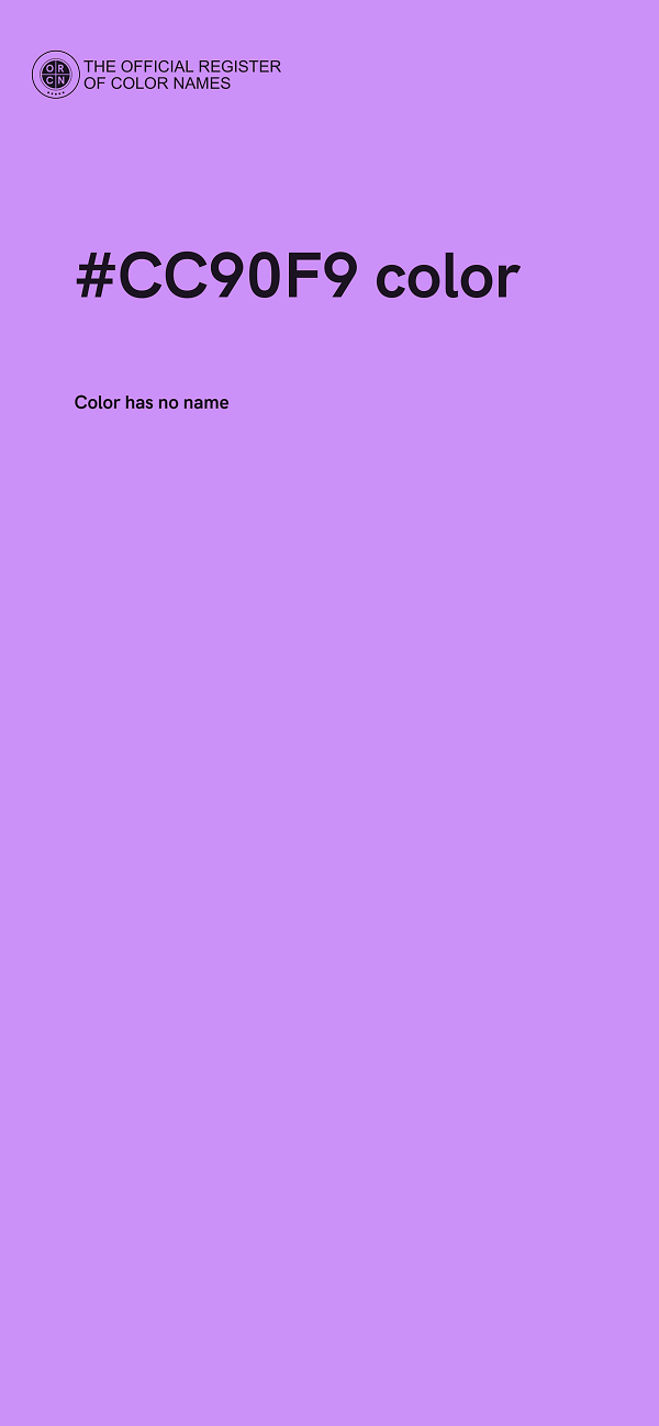 #CC90F9 color image