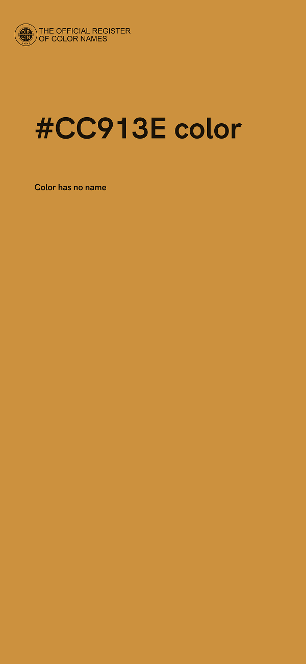 #CC913E color image