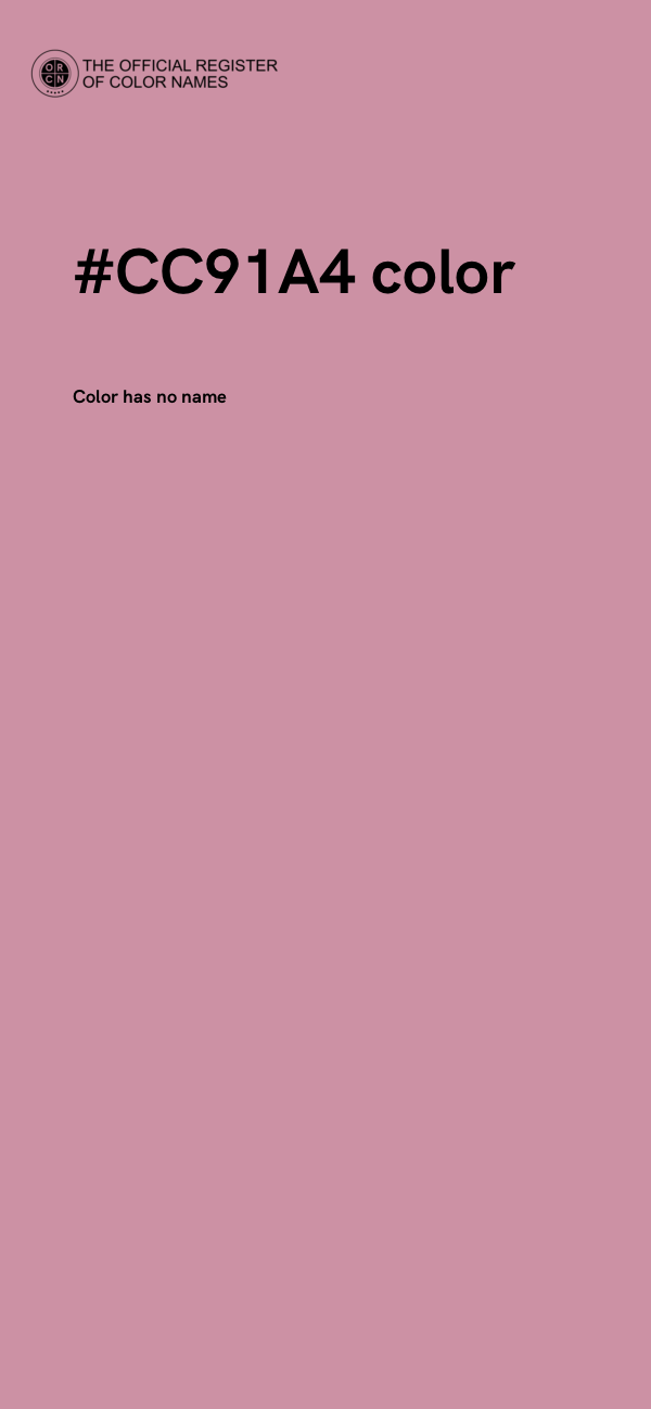 #CC91A4 color image
