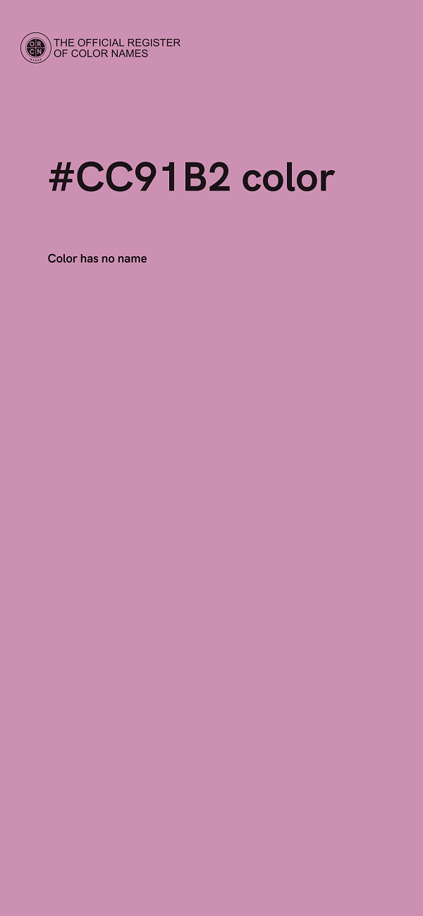 #CC91B2 color image