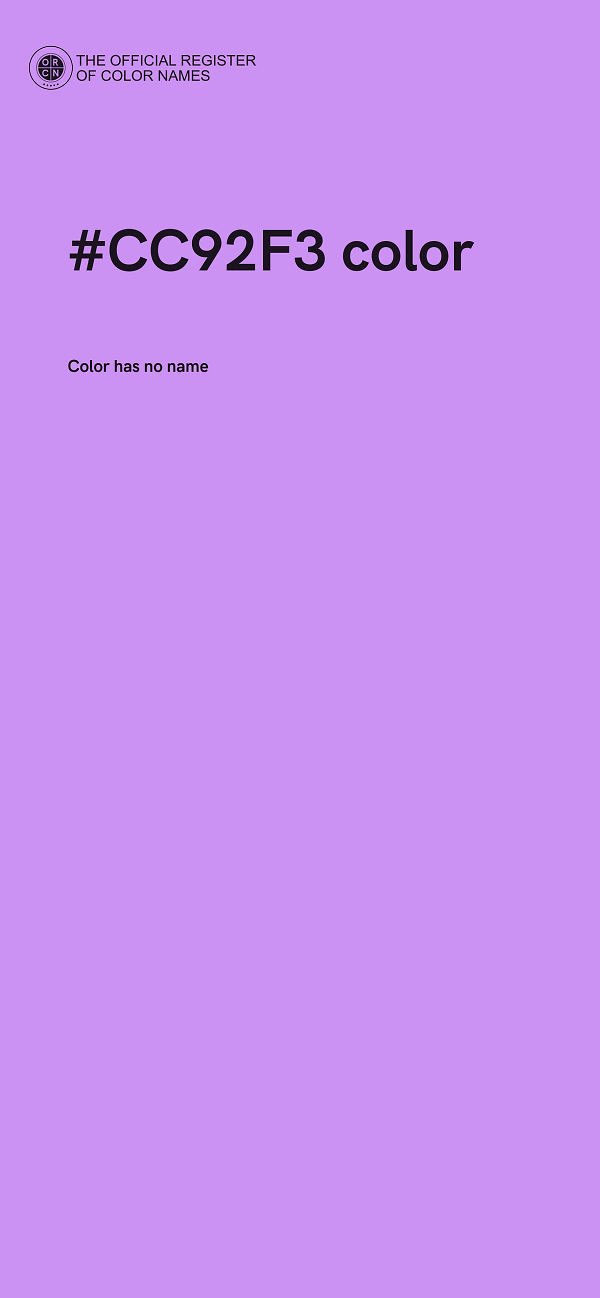 #CC92F3 color image
