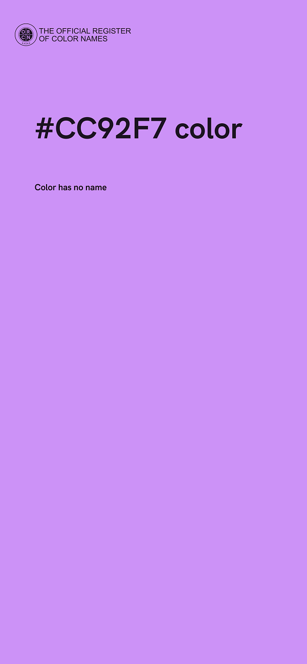 #CC92F7 color image