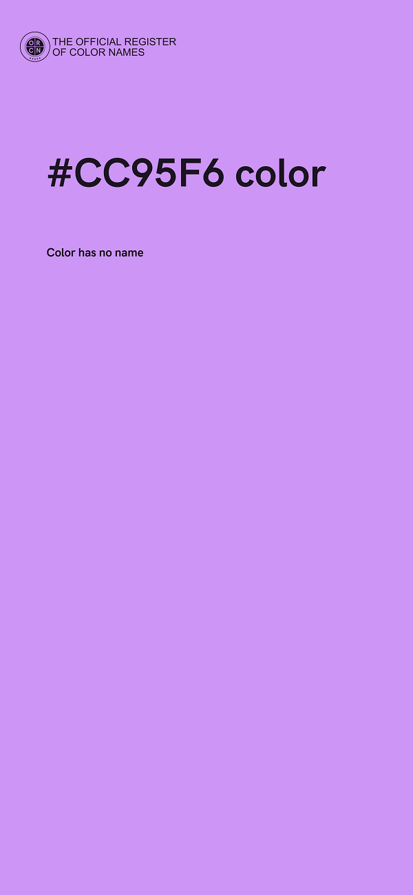 #CC95F6 color image