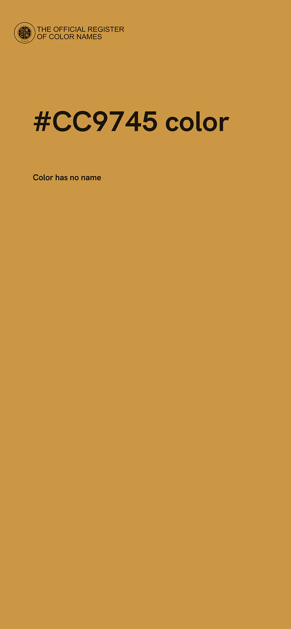 #CC9745 color image