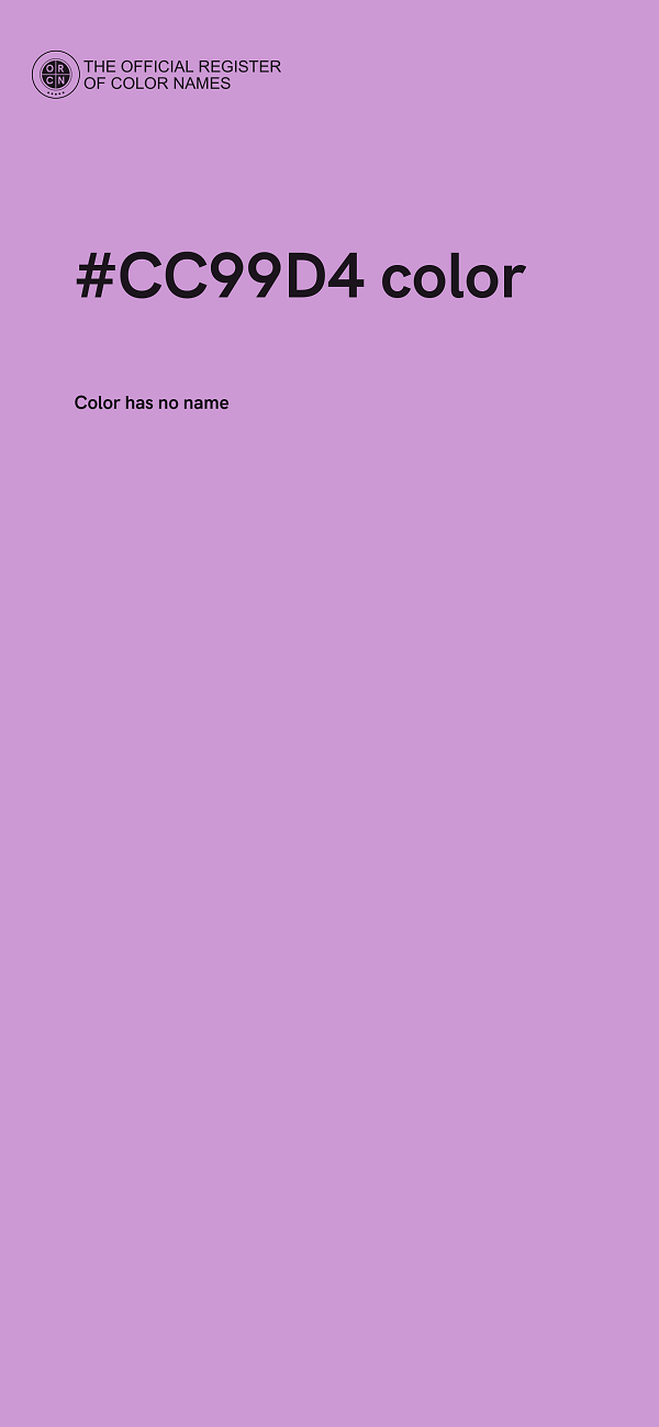 #CC99D4 color image