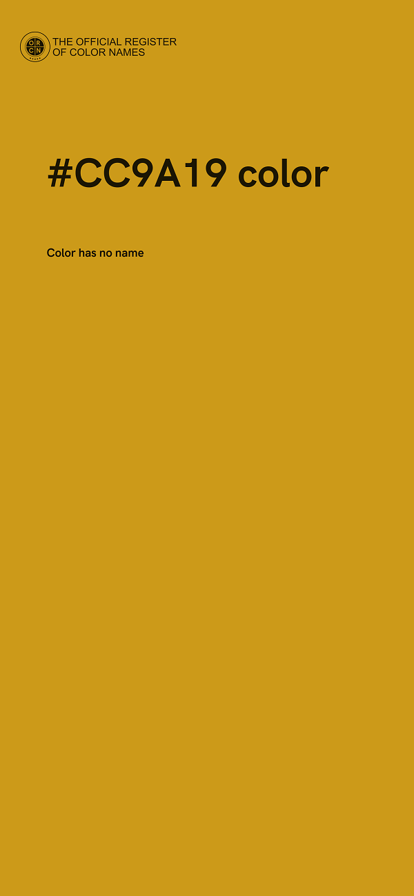 #CC9A19 color image