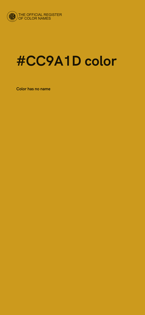 #CC9A1D color image