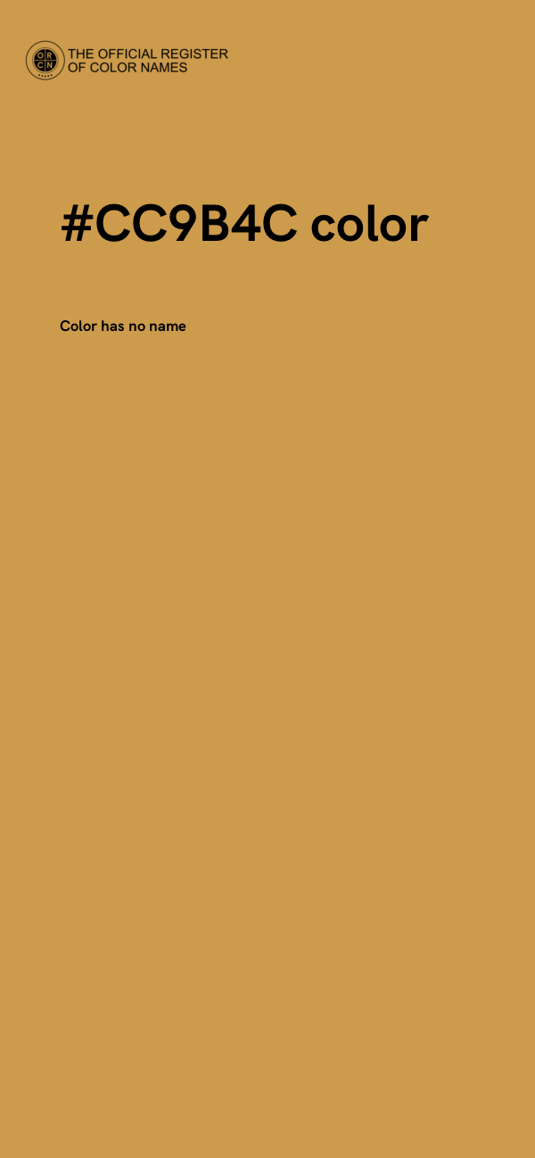 #CC9B4C color image