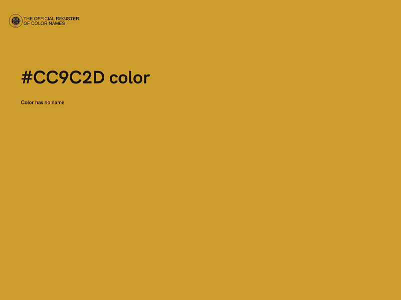 #CC9C2D color image