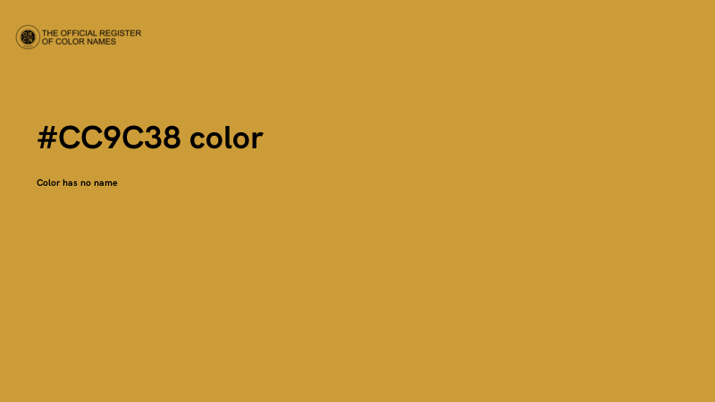 #CC9C38 color image