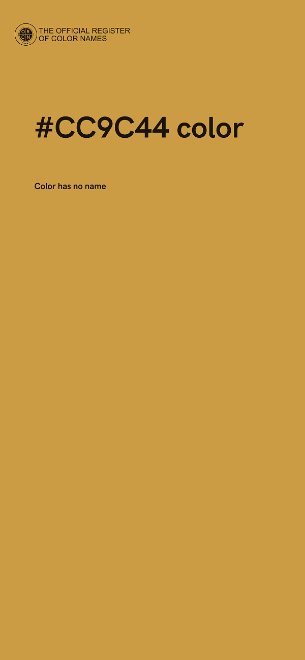 #CC9C44 color image