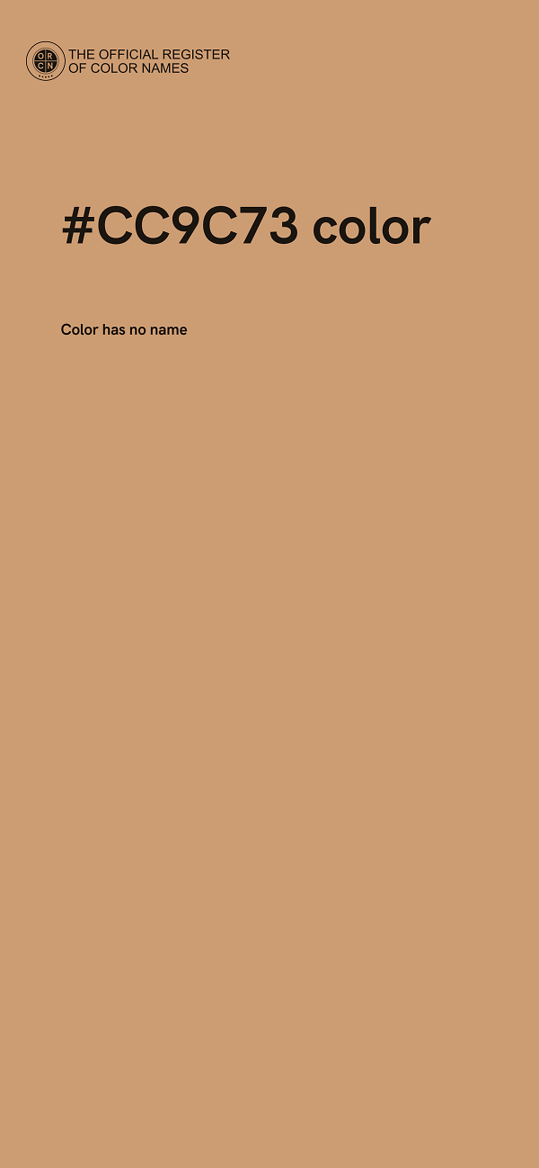 #CC9C73 color image