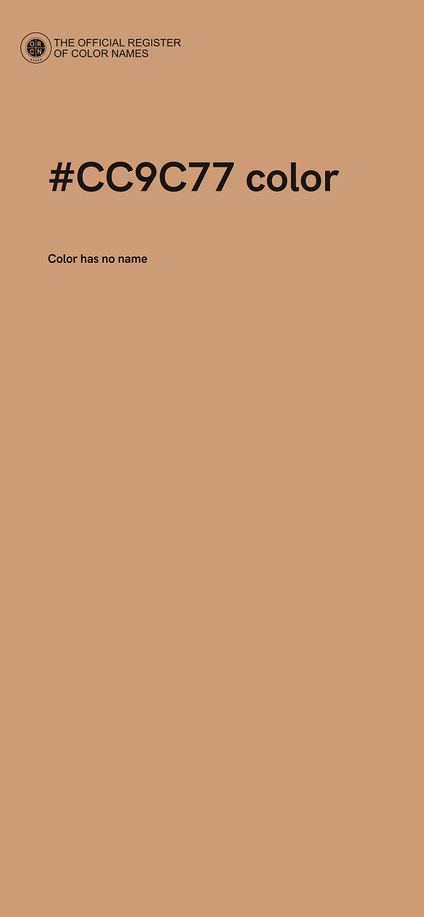 #CC9C77 color image