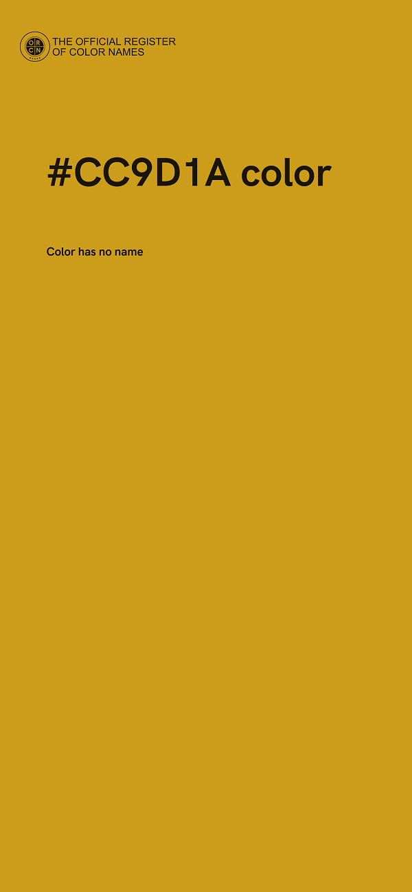 #CC9D1A color image