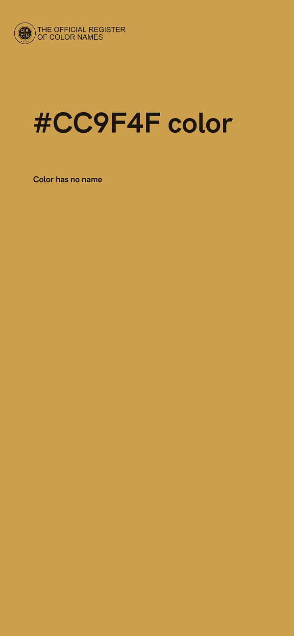 #CC9F4F color image