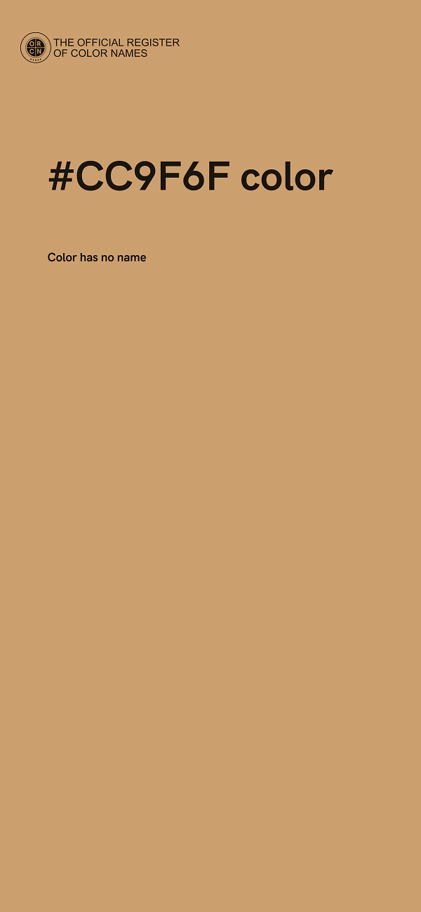 #CC9F6F color image