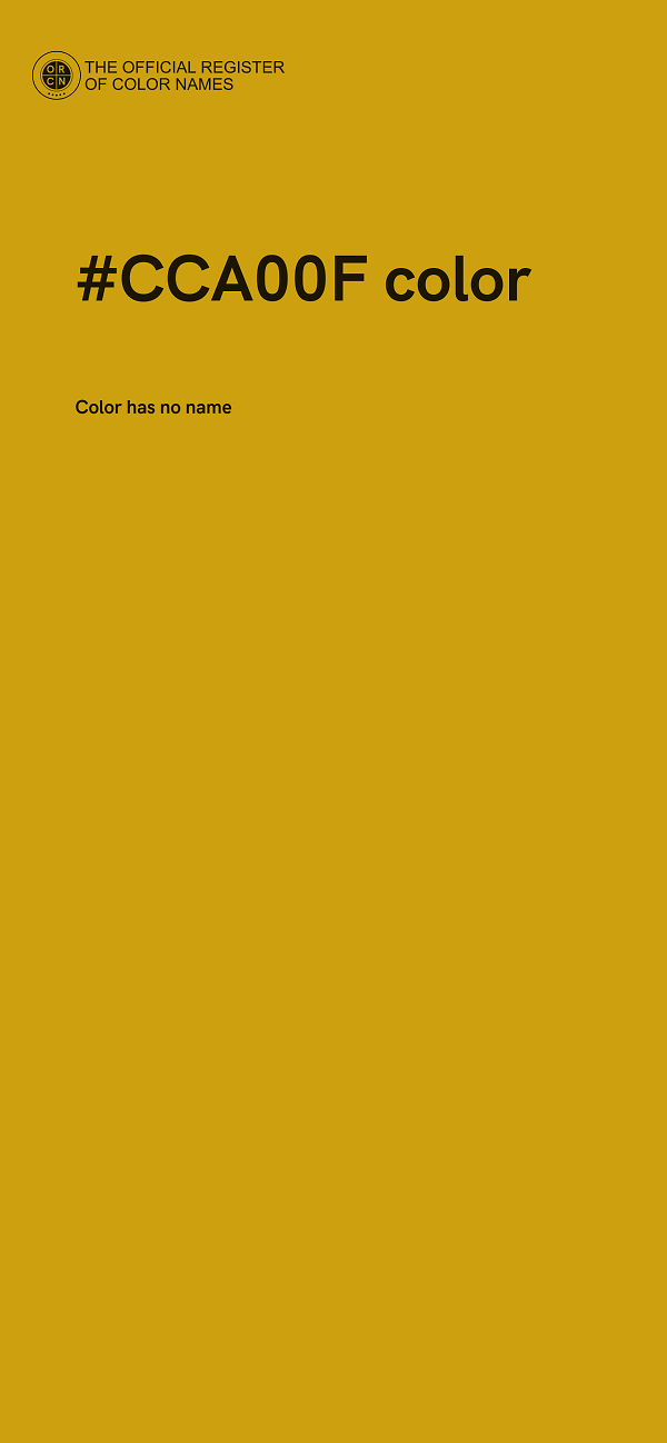 #CCA00F color image