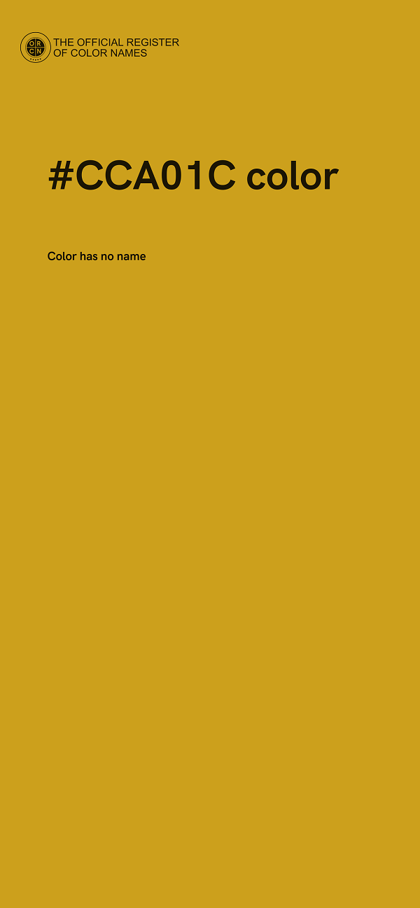 #CCA01C color image