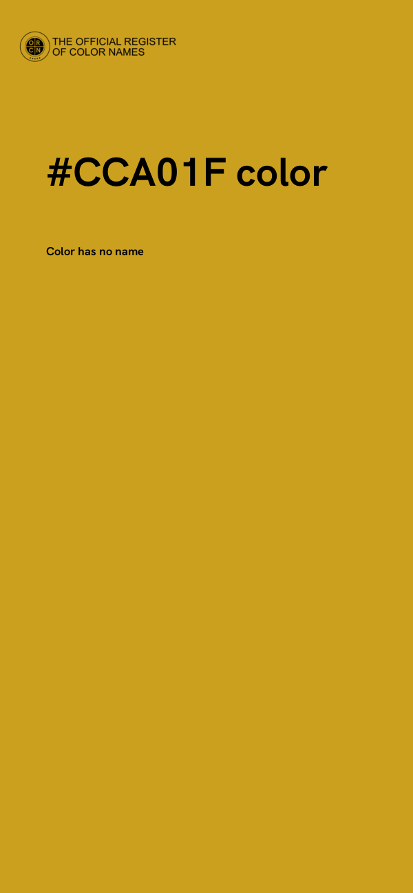 #CCA01F color image