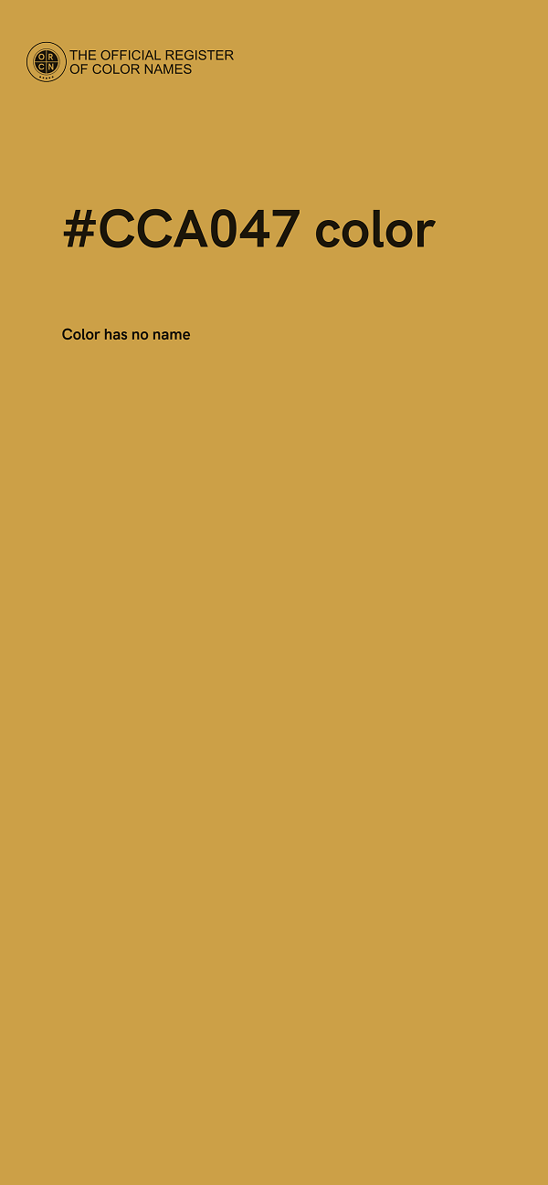 #CCA047 color image