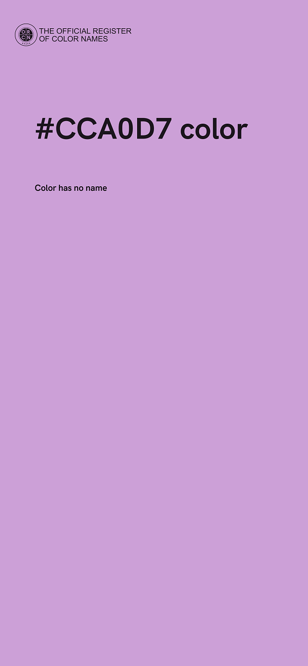 #CCA0D7 color image