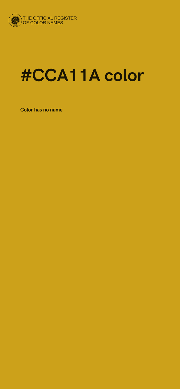 #CCA11A color image