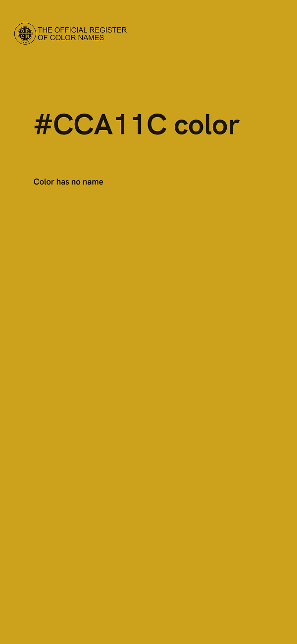 #CCA11C color image