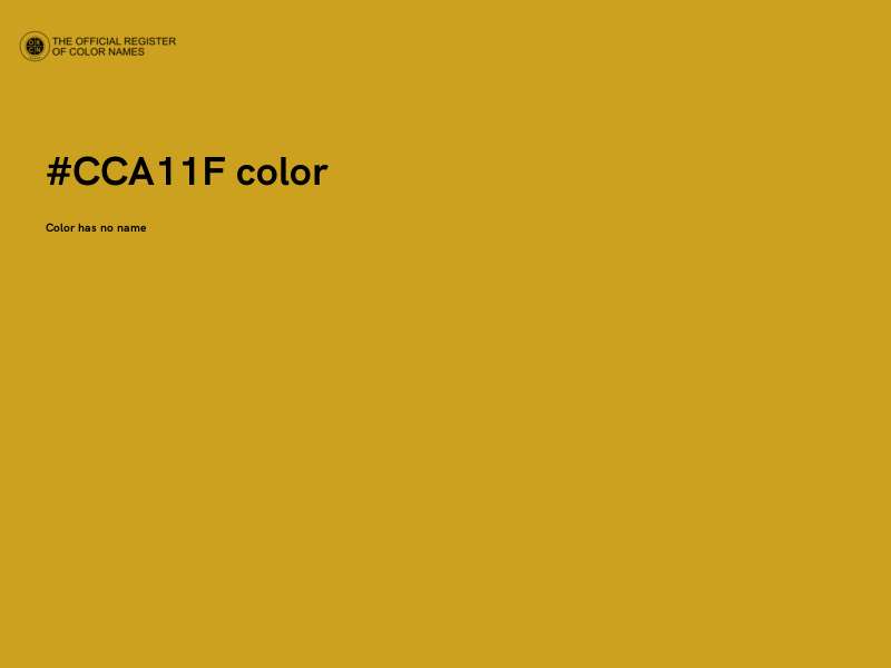 #CCA11F color image