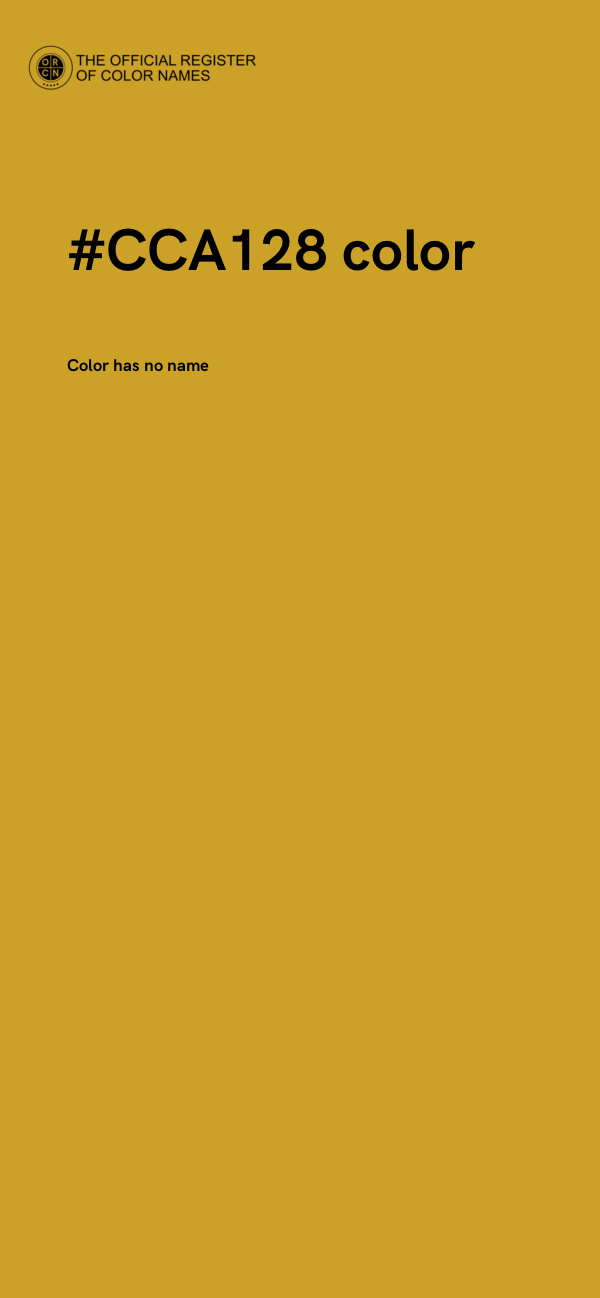 #CCA128 color image