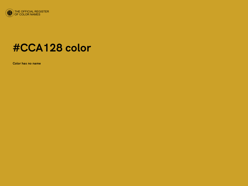 #CCA128 color image